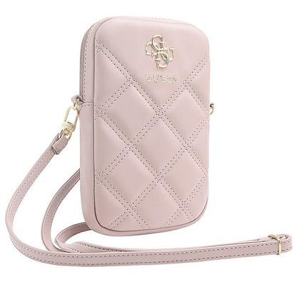 CG MOBILE Guess Mobile Phone Case GUWBZPSQSSGP Pink Zip Quilted 4G