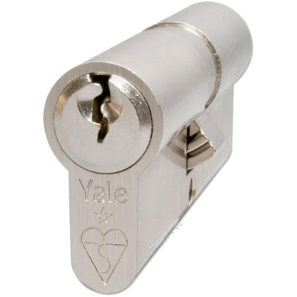 Yale KM3030-NP - KM Superior 1 Star Euro Cylinder Lock - 30/30 (70mm) / 30:10:30 - Nickel Finish - High Security