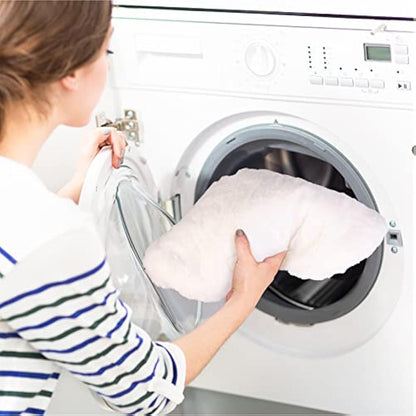 BingoPaw Elevated Dog Sofa Bed: L Shaped Raised Dog Lounger Couch with Durable Wooden Legs - Nordic Plush Fur Pet Chair Bed with Soft Removable Cushion Mat and Pillow L(80x50cm)