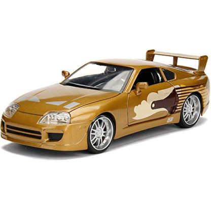 Jada 99540 Toys Fast and Furious 1:24 FF-'95 Toyota Supra diecast Collectible car Vehicle, Gold