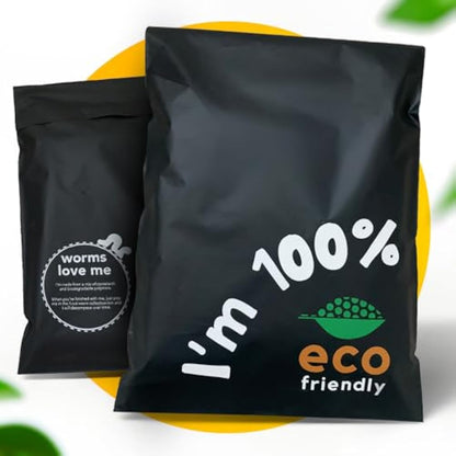 Simplelifeco UK Eco Friendly Compostable Mailing Bags (Medium: 12 x 16”, Pack of 10) - Compostable Mailers - Postage Bags - Eco Friendly Packaging