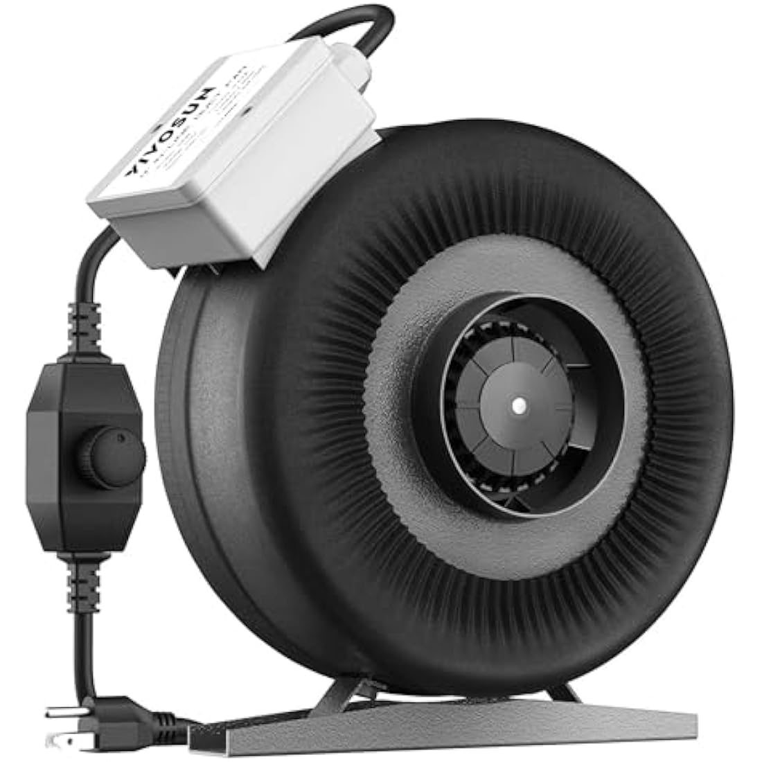 VIVOSUN Inline Duct Fan, 100 mm, 345 m³h with Variable Speed Control for Grow Tent, Ventilation, Plant Tent, Indoor, Garden, Ventilation Fan, Z4 Pipe Fan, Black