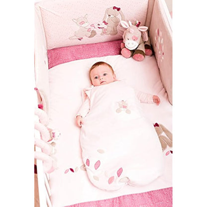 Nattou Unicorn Soft Toy, Jade, Companion from Birth, 30 cm, Nina, Jade and Lili, Beige-Pink, 987011