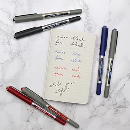 uni-ball UB-157 Eye Rollerball Pens. Premium Fine 0.7mm Ballpoint Tip for Super Smooth Handwriting, Drawing, Art, Crafts and Colouring. Fade and Water Resistant Liquid Uni Super Ink. 3 Pack Assorted
