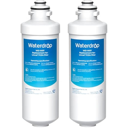 Waterdrop WD-W07 Water Filters, Replacement for Lincat® Water Filter FC04, Compatible with Lincat® Filterflow FX Series Water Boilers EB3FX, EB3FX/PB, EB4FX, EB6FX, EB6TFX, EWF-8007A (2)