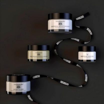 HighBorn London Four Phase Day & Night Collection - Anti Aging Skincare Set for Women w/Beauty Serum, Eye Gel, Imperial Moisturiser & Night Elixir