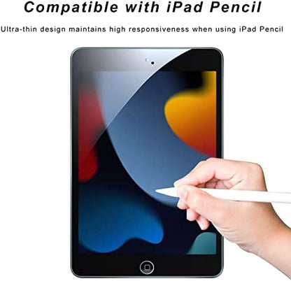 TOPESCT IPad 10.2 inch Screen Protector[2 Pack], Tempered Glass Film for Apple iPad 2021 2020 2019 (9th / 8th / 7th Generation),9H Hardness, Ultra Clear, Anti-Scratch,for iPad 7 / iPad 8 / iPad 9