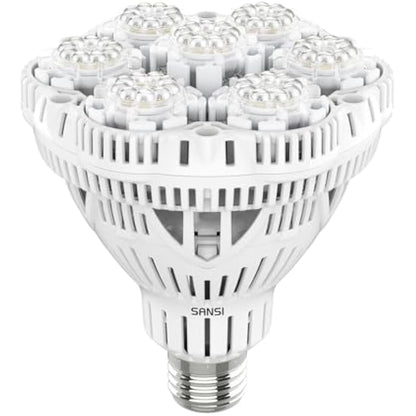 SANSI 36W LED Grow Light for Indoor Plants, 400W Equivalent Full Spectrum E27 Plant Grow Light Bulb for Seedlings Vegs Flowers Hydroponics (PPF: 65 μmol/s, 60° Beam Angle, Veg Cover: 2x4 Sq Ft)