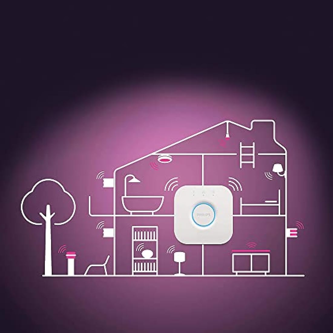 Philips Hue White and Colour Ambiance Smart Light Bulb 100W - 1600 Lumen [E27 Edison Screw] with Bluetooth. for Indoor Home Lighting, Livingroom, Bedroom. Works with Voice Control, Alexa.