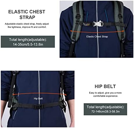 MOUNTAINTOP 40L Hiking Backpack Water Resistant Mens Women Rucksack for Trekking, Traveling, Camping, Cycling, Climbing