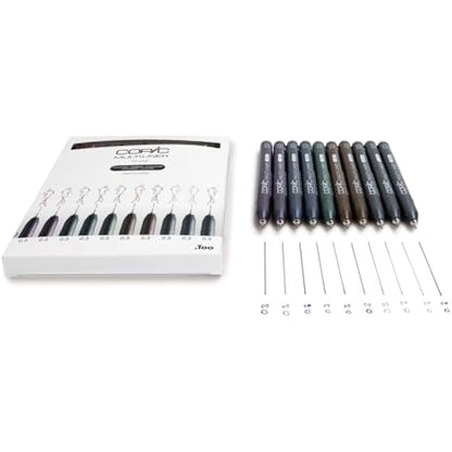 COPIC Multiliner, Multicoloured, Set Of 10, Fine, For Art & Crafts, Colouring, Graphics, Highlighter, Design, Anime, Professional & Beginners, Art Supplies & Colouring Books