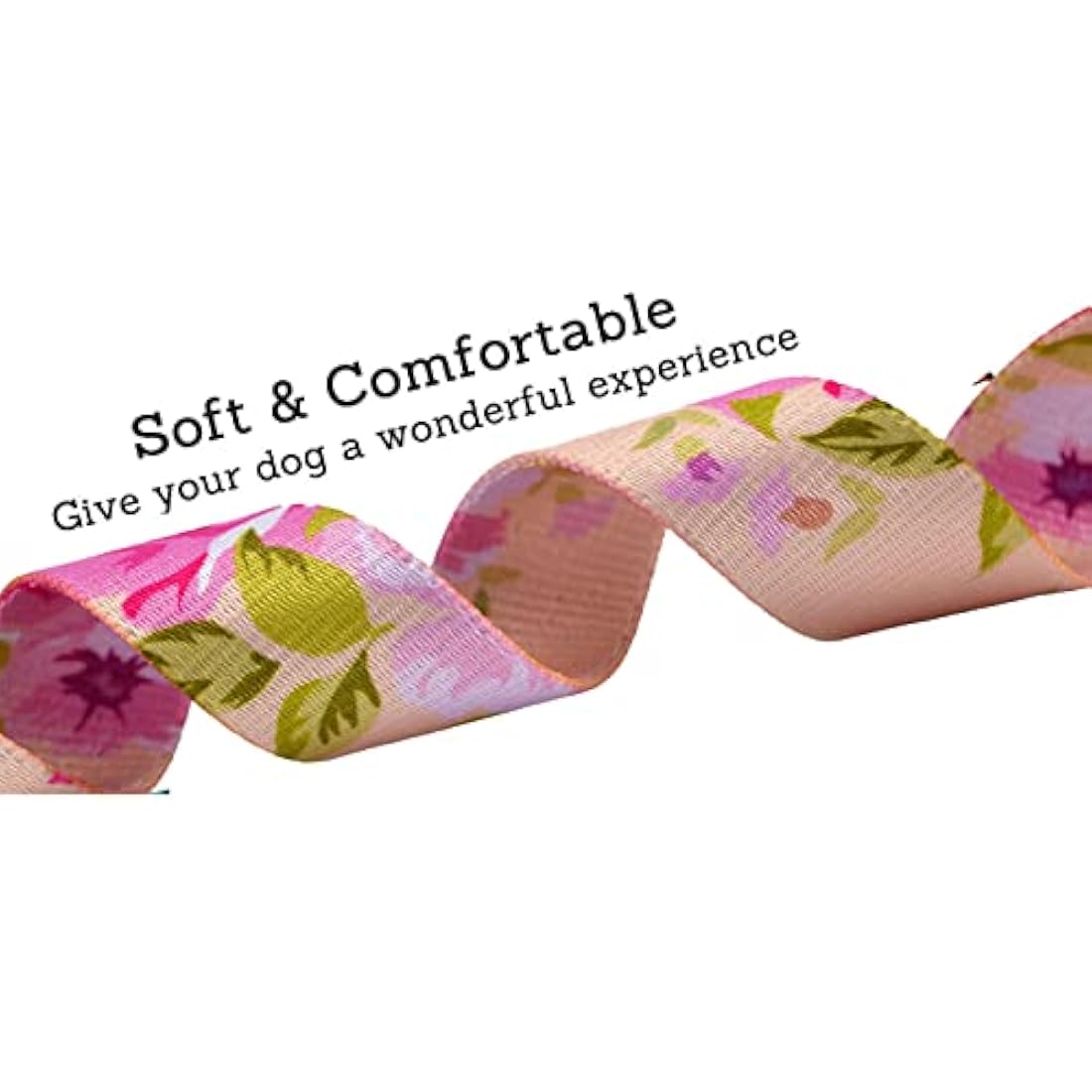 Mihqy Dog Collar and Lead Set with Bohemia Floral Tribal Geometric Patterns - Soft Ethnic Style Collar Adjustable for Small Medium Large Dogs(Pink Rose Set,XS)