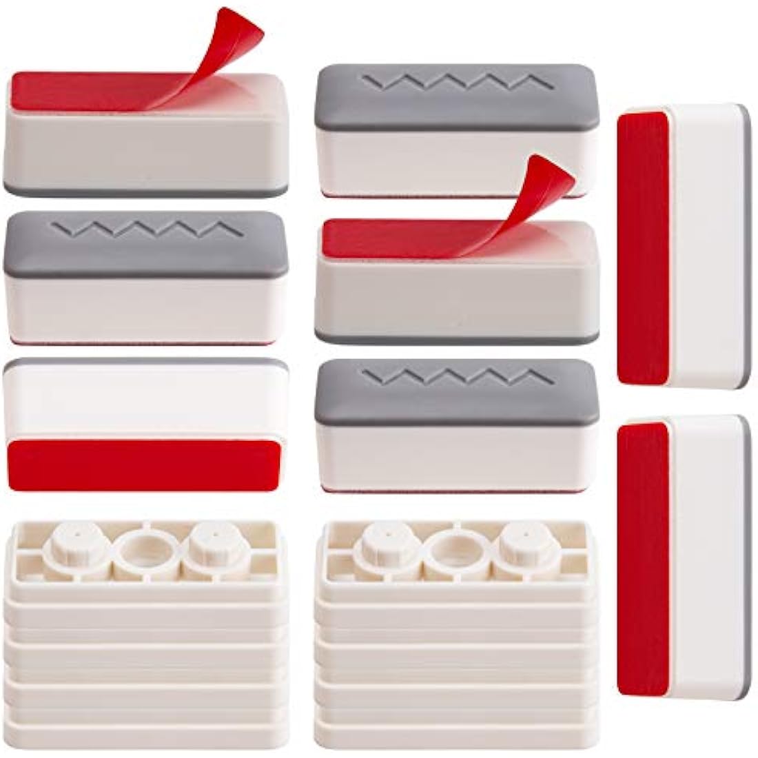 LUTER 8pcs Toilet Seat Bumpers with 8pcs Plastic 5mm Attachments for Heightening The Bumper Toilet Replacement Bumper Kit Universal Toilet Seat Buffer with Strong Adhesive