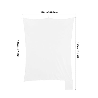 Ciieeo Bean Bag Inner Liner Replacement, 120 x 130cm White Bean Bag Chair Cover, Washable Breathable Lazy Sofa Mesh Inner Liner without Filling for