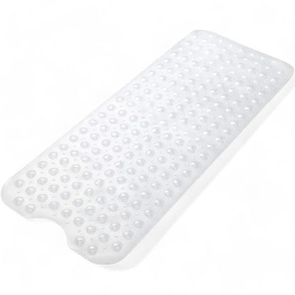Non-Slip Shower Bath Mat, 100x40cm Long Anti Mould & Mildew Shower Mat, Powerful Suction Cups Grips, BPA, Latex Free, Resistant, Safe