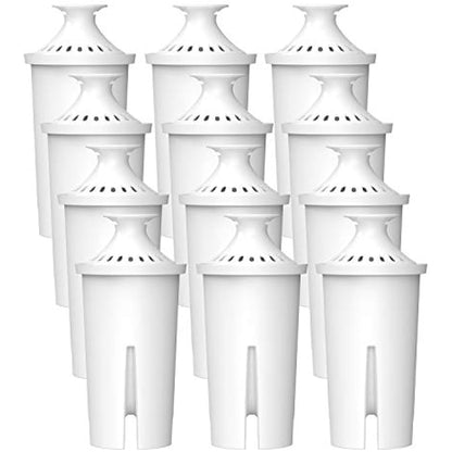 Waterdrop TÜV SÜD, NSF Certified Filter Cartridge, Replacement for Brita® Classic OB03, Mavea® 107007, 35557, PearlCo®, Aqua Optima® RUF916 Water Jug (12)