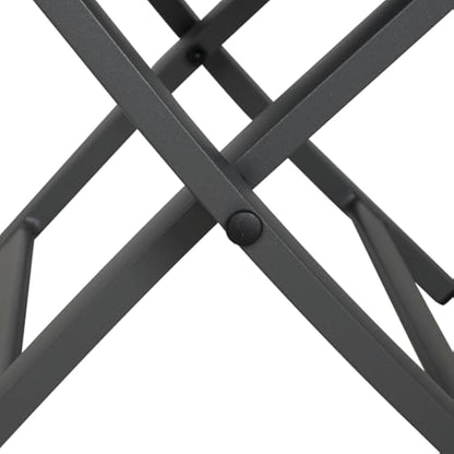 Grand patio Garden Folding Footstool, Ottoman Aluminium, Mesh Sling Farbic, Portable Stool for Garden, Outdoor (Black)