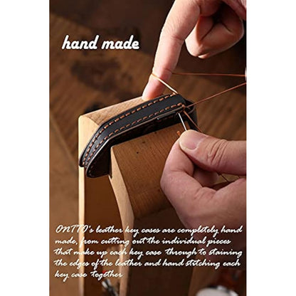 ontto Leather Car Key Case fit for BMW i3 i8 key fob cover keyring Remote Key holder Keychain key shel lKey Protective Accessories Brown