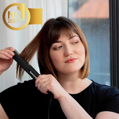 Remington Hair Straightener - Slim longer length floating plates with Antistatic Ceramic coating for smooth glide, 2 Heat settings, Fast 30 second heat up, 1.8m cord, Up to 220°C, S1510