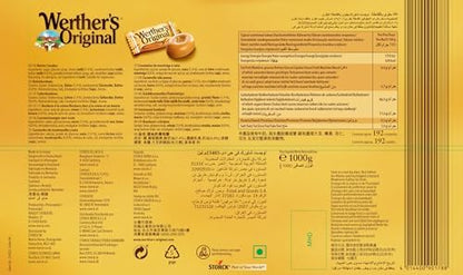 Werther's Original Cream Candies, Classic Buttery Caramel Treats, Gluten-Free & Vegetarian, 1 kg Sharing Bag (Pack of 1)
