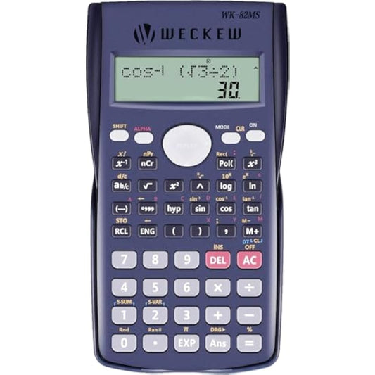 WECKEW Scientific Calculator, Engineering Scientific Calculator with 240 Function 2-Line LCD Display - Suitable for School Students, Teachers and Business Use (Navy blue)