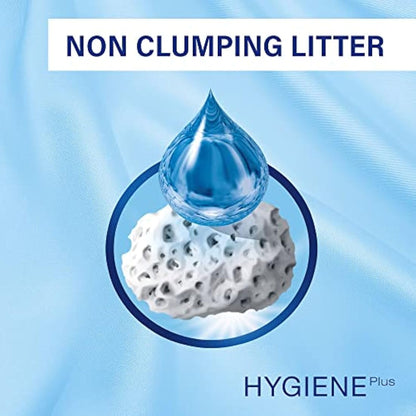 CATSAN - Hygiene Plus Non-Clumping Adult Cat Litter and Kitten Litter - 20L - 100% Natural and Absorbent