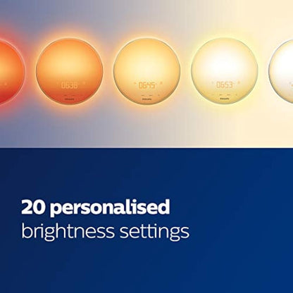Philips Wake Up Light, White, 5 Natural Alarm Sounds