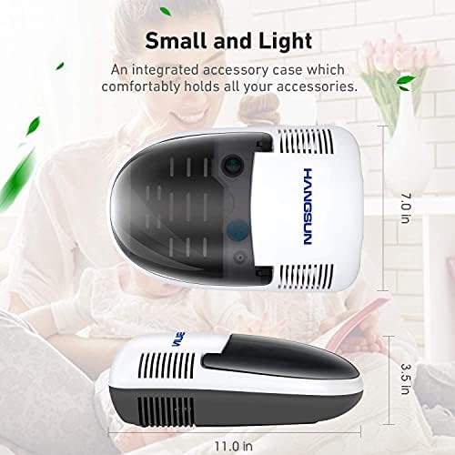 Hangsun Nebuliser Machine for Adults and Kids Compressor Nebulizer Compact Inhaler CN680 with Portable Design and Built-in Storage Box for Home Use