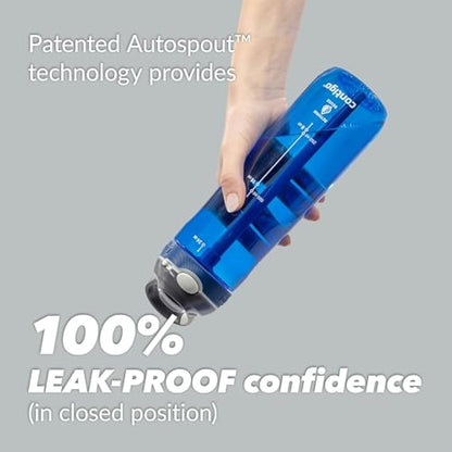 Contigo Ashland Autoseal Water Bottle with Flip-Straw | Large 720ml BPA Free Drinking Bottle | Sports Flask | Leakproof