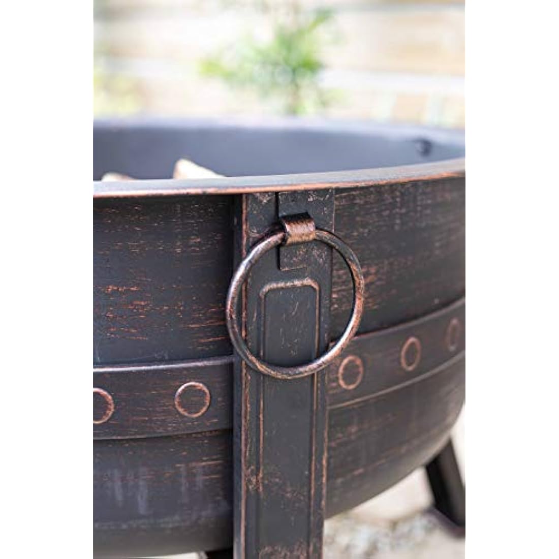La Hacienda 58528 Brava Large Deep Bowl Firepit, Bronze Effect