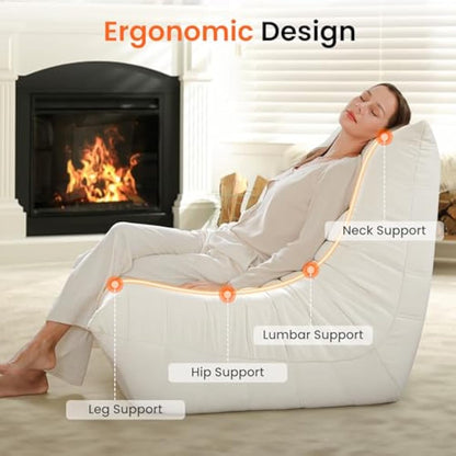 Vesgantti Fireside Floor Sofa - Togo-Style Suede Accent Chair
