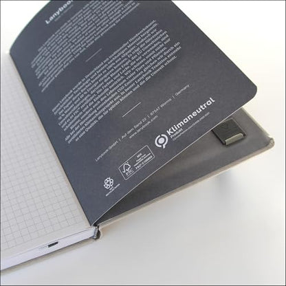 Lanybook ProDS Notebook Large Beige Squared with Practical Closure Band 192 Pages