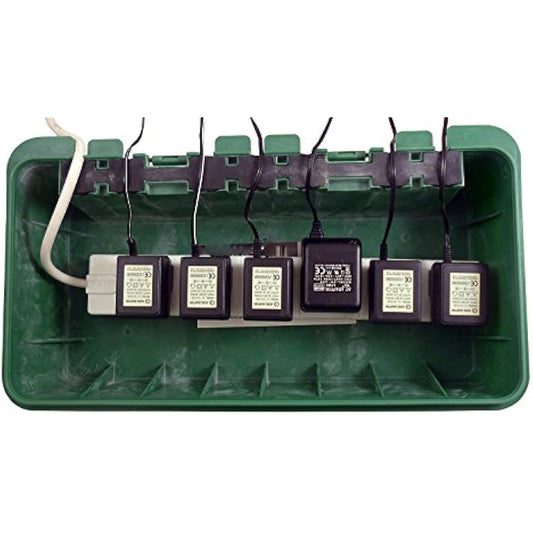 Christmas Concepts® Large Green Weather and Waterproof Box - Outdoor Plug Box IP55 rated - 42cm x 22cm x 10cm