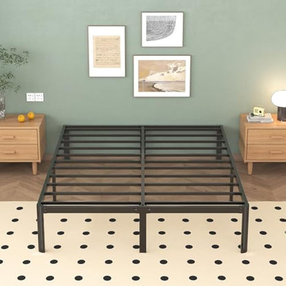 Lutown-Teen Small Double Bed Frame 4ft with Rounded Corner Legs, Heavy Duty Metal Bed Frame Small Double, Small Double Beds 36 cm High, Noise Free, Easy Assembly