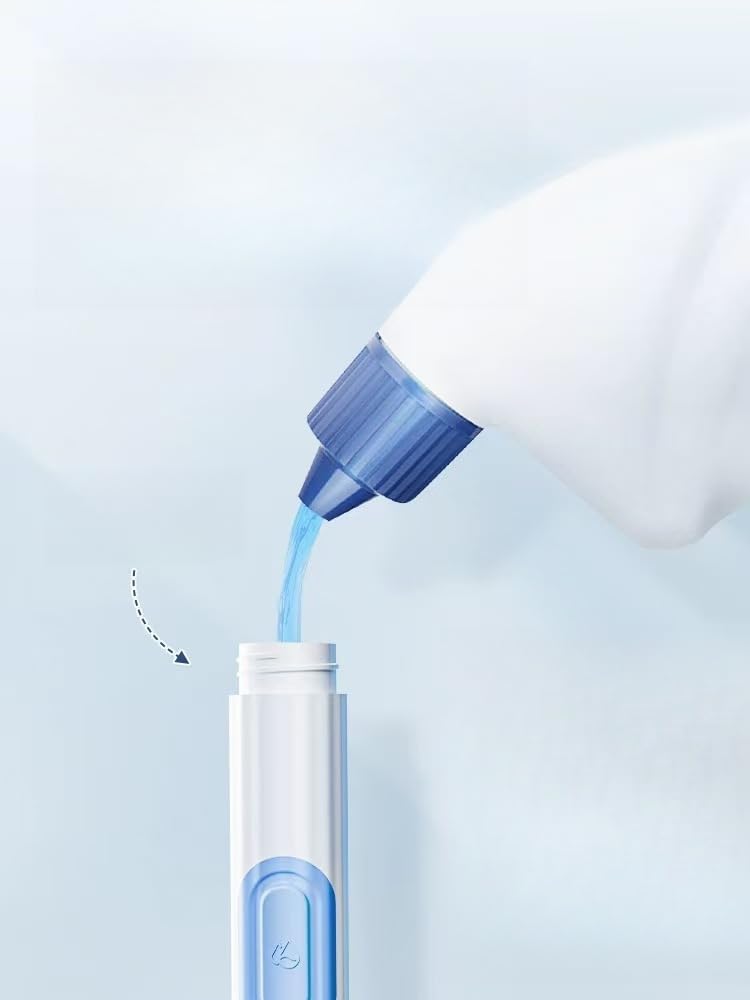 Silicone Toilet Brushes & Holders, Liquid filled toilet brush, 2-in-1 spray and brush, Suction Cup Base