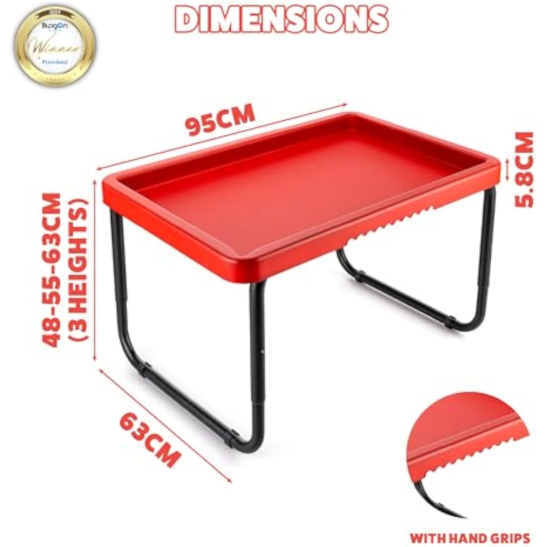 Toyrific Play Tray Activity Table for Kids, Sensory Play, Kids Messy Table, Water and Sand Play, Outdoor and Indoor Use