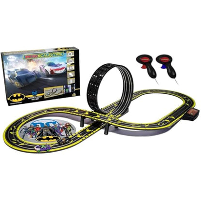 Scalextric Micro Car Race Track Sets for Kids Age 4+ - Batman vs Joker Themed Construction Set, Battery Powered Racing, Slot Cars Kids' Play Vehicles - Mini Toy Tracks for Boys