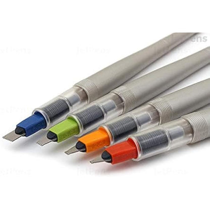 Set of 4 Parallel Pen Cases: 1.5 mm + 2.4 mm + 3.8 mm + 6 mm + 12 Assorted Colours + 6 Black Cartridges + 1 Blumie Adhesive Index