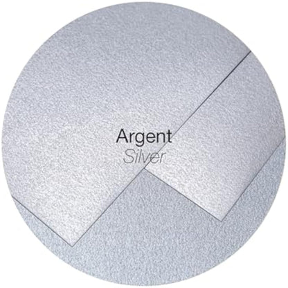 Clairefontaine - Ref 50075C - Pollen Iridescent Adhesive Envelopes (Pack of 20) - DL (110 x 220mm) in Size, 120gsm Paper, Easy-to-Peel Adhesive Strip - Silver