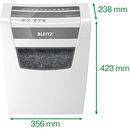 Leitz IQ Home Office Cross Cut Paper Shredder, Shreds 12-10 Sheets (70-80 gsm), 23L Bin, White, 80091000