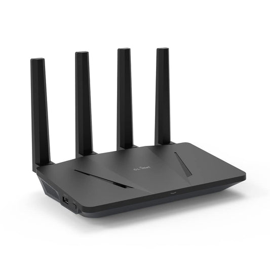GL.iNet GL-AX1800(Flint) WiFi 6 Router - Dual Band Gigabit Wireless Internet Router | 5 x 1G Ethernet Ports | Up to 120 Devices | Great