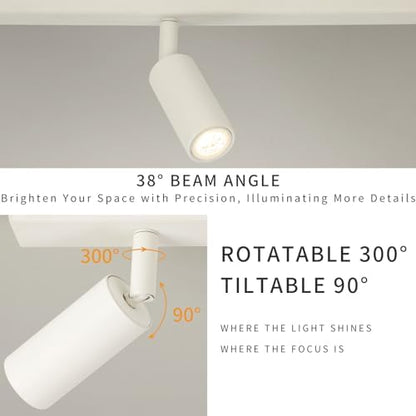 Eofiti LED Ceiling Light Rotatable White 5 Way Ceiling Spotlight 3000K Warm White Adjustable Modern Ceiling Spot Including 5X 3W G9 LED Bulbs 360LM Ceiling Lighting for Kitchen Living Room Bedroom