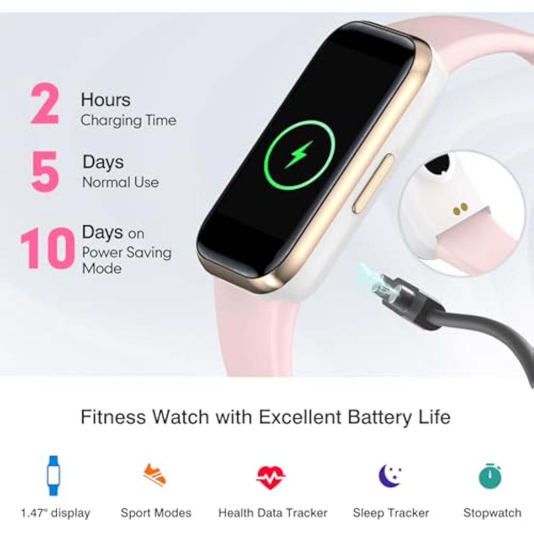 meoonley Fitness Tracker,IP68 Waterproof Activity Tracker,Pedometer,Heart Rate Sleep Monitor Health with Pedometer Alarm Clock