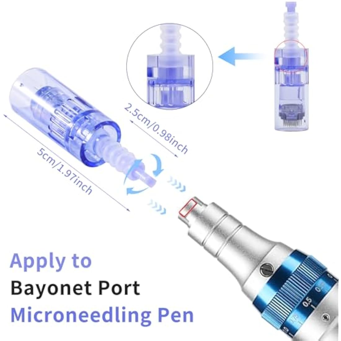 20 Pieces 12 pin Needle Cartridge for Dr.pen A6, Mysweety Microneedles for Electric Derma Microneedle Stamp Pen
