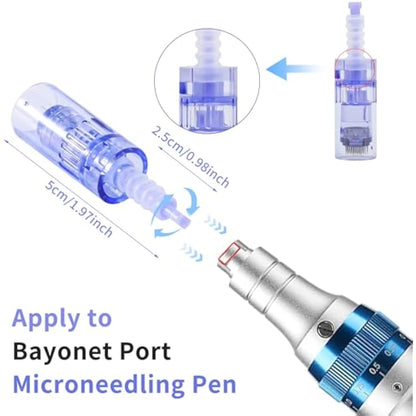 20 Pieces 12 pin Needle Cartridge for Dr.pen A6, Mysweety Microneedles for Electric Derma Microneedle Stamp Pen