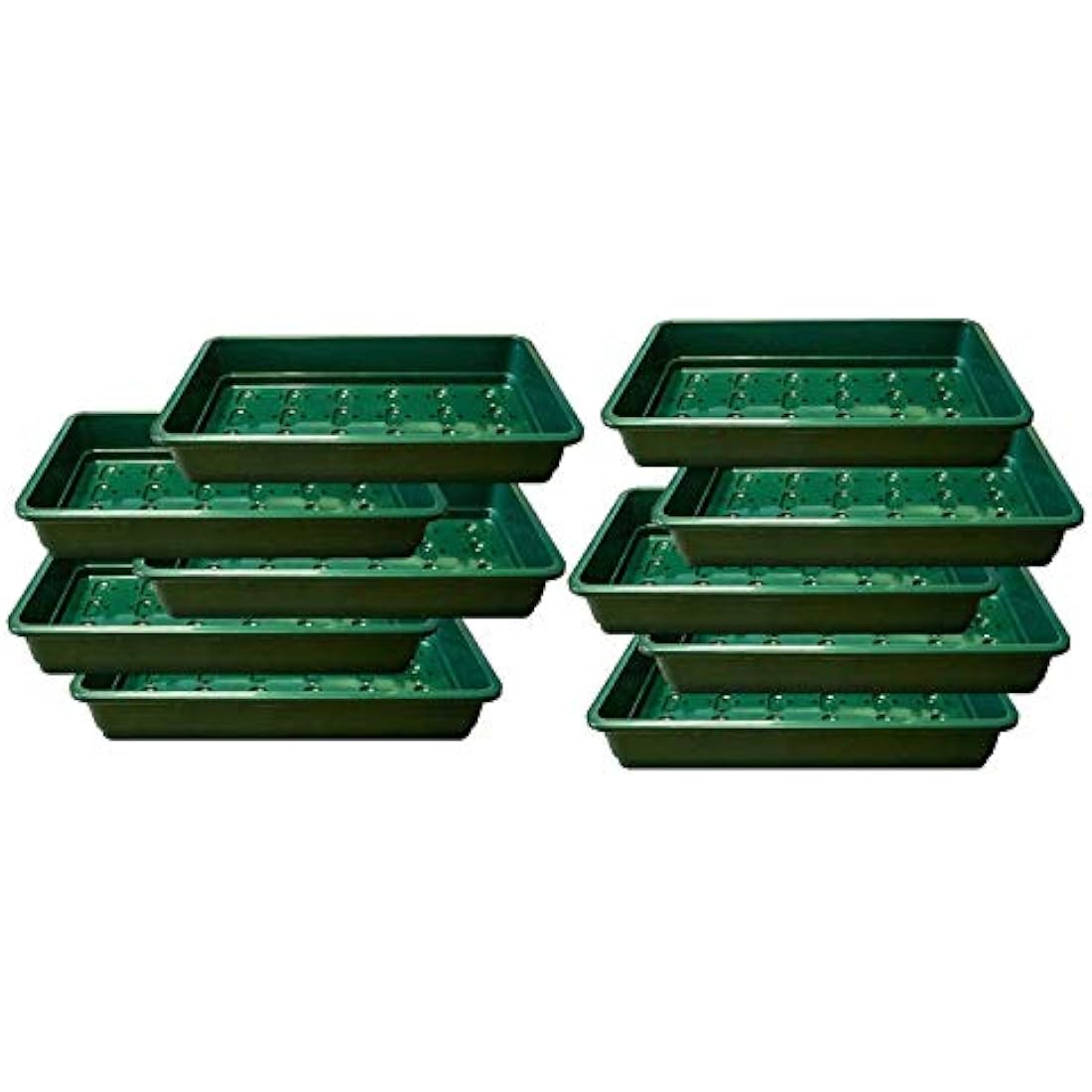 Britten & James Professional Standard Seed Tray Green with Holes [Pack of 10] 37.5 x 23cm/15 x 9. Heavy duty trays made from extra thick plastic with efficient drainage holes