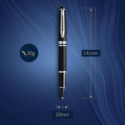 Waterman Expert Rollerball Pen | Matte Black with Chrome Trim | Fine Point | Black Ink | Gift Box