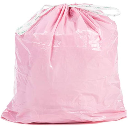 Relevo 30 Litre Scented Bin Liners – Pink Bin Bags. Made from 100% Recycled Material. Dimensions: 55 cm x 60 cm. Includes 45 units.