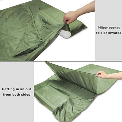 BROWINT Silk Sleeping Bag Liner, Silk Sleep Sack, Extra Wide 220x110cm, Lightweight Travel Sheet for Hotels, Sleeper with Reinforced Gussets