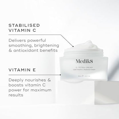Medik8 C-Tetra Cream - Lipid Vitamin C Radiance Cream - Visibly Bright, Dewy and Energised Complexion - 50ml